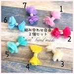 ふわふわシフォンのりぼんヘアクリップ