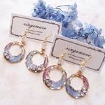 【SALE】 二重リングとスワロフスキーのピアス/イヤリング
