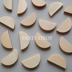 再販(( 14pcs )) 15×30mm 半円ウッドビーズ〔BE-019N〕