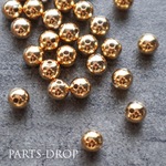 (( 20pcs )) 6mm ゴールド 丸玉ビーズ〔BE-018G〕