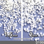 ネイル パーツ ホワイト パール 半球 1.5mm 2mm セット (D199)