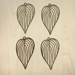GOLD LEAF PLATE CHARM PARTS