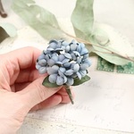 布花　アンティークピンクの紫陽花ブローチ
