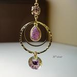 【Druzy】Lavender Party＊*ロングネックレス。