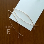14Kgf リーフラインピアス/フープピアス