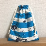 スペースボーダー 惑星柄のコップ袋 巾着袋