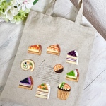 Cafe-sweets☆羊毛刺繍トート〜フレッシュ☆フルーツスイーツ☆☆