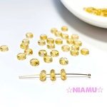 【天然石ボタンカット】宝石質シトリンAAA　６粒　ハンドメイド素材
