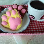 ※コーヒー☕と肉球クッキー🍪バージョン出来ました🌹父の日ありがとう😊肉球クッキー🍪とコーヒー☕のセット（パート4）