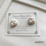 再販✴︎ブルーシェルゴールドピアス/イヤリング