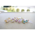 ♥️小さな押花ピアス♥️ ハート ドライフラワー 押花 ピアス ミニピアス お花 イヤリング 樹脂ピアス