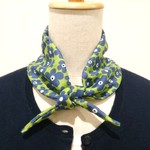 ダブルガーゼ　スカーフ 花 花 グリーン Scarf