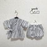 男の子に可愛い2019年新柄 和柄波なみ柄★和柄甚平さん★
