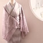 着るストール☆haori・レース・アンティークモーブ