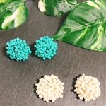 つぶつぶビーズのぷっくり ピアス イヤリング