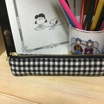 【再4】ブラックギンガム❤️大人可愛いペンケーススリム