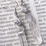 クリスタルCoilピアス☆イヤリング可silver