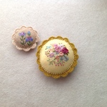 フェルトと花刺繍の針刺し 2個セット