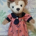 赤がかわいいマリン柄のセーラーワンピースセット　Sサイズ　　シェリーメイ　ぬいぐるみ服　コスチューム