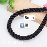 5️⃣黒 10m  8mm 太いツイストコード レーヨンツイストコード 