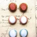 【3種2コずつの6コセット】czech beads#チェコビーズ esko eye14㎜mix