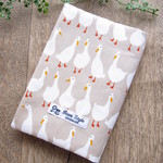 ＜ＳＡＬＥ＞ブックカバー文庫用（アヒル柄・ベージュ）