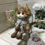 羊毛フェルト 寒がり猫ちゃん