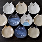 [送料無料]  猫の小皿　〜10枚セット〜
