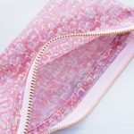 ★LIBERTY　Jenny's Ribbons　ジェニーズリボンズ　26X　◆　ビニコのクリア仕切りポケット付きポーチ　◇通帳ポーチにも