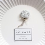 ○フレンチリネン brooch petit fleur bouquet ○ LIGHT GRAY