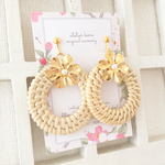 ラタンゴールド大ぶりピアス/イヤリング