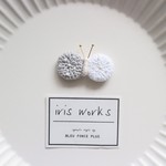 ○brooch butterfly○ LIGHT GRAY×WHITE