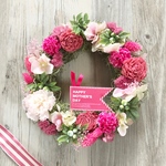 ✳︎即日発送可能✳︎ギフトボックス付き＊ローズピンク＊Mothersday＊母の日癒しリース＊母の日プレゼントカーネーションリース＊