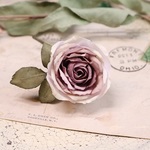 布花　一つ薔薇のブローチ
