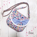 サックスリボン×花柄ポシェット♡ 春夏のおでかけに♫キッズ こども