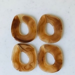 Brown Marble Oval Chain Connector