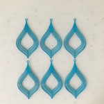 Blue Designed Diamond Shaped Parts