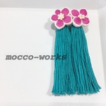 お花のタッセルピアス／イヤリング