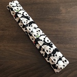 ★水筒肩紐カバー★パンダ×黒ドット★ 