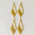 Matte Gold Designed Diamond Shaped Parts