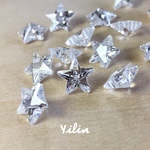 4個入り☆星型•スター♪穴有り☆8mm☆A級キュービックジルコニア