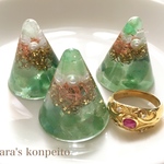[期間限定価格] 健康・癒し/アベンチュリンのオルゴナイト*リングスタンド*