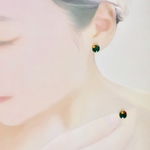 333小さい緑のピアス＆イヤリング