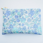 ★One side all skeleton pouch　LIBERTY 　Ruby　ルビー　ブルー系　◆コインケース　カードケース　小物入れ