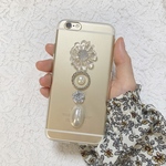 クリア×シルバー×パール iPhoneケース  