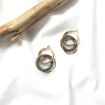 2way☆グレーウッドとフープピアス&イヤリング
