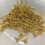 4ｍｍ／かん付き　ゴールド　ピアス パーツ　丸玉　カン 付き　 材料　ポストピアス アクセサリー ハンドメイド 金具　ピアス