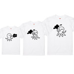 親子コーデ：名入れできます♪イヤイヤ期？タコTシャツ3枚セット　