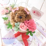 母の日 トイプードル   プリザーブドフラワー