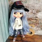 ダメージデニムキャップ（ネイビー）